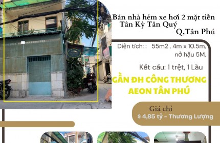 Bán nhà 2 mặt HXH Lê Trọng Tấn 55m2,1Lầu, 4,85tỷ - Gần AEON